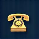 Elegant phone icon or specialist on call